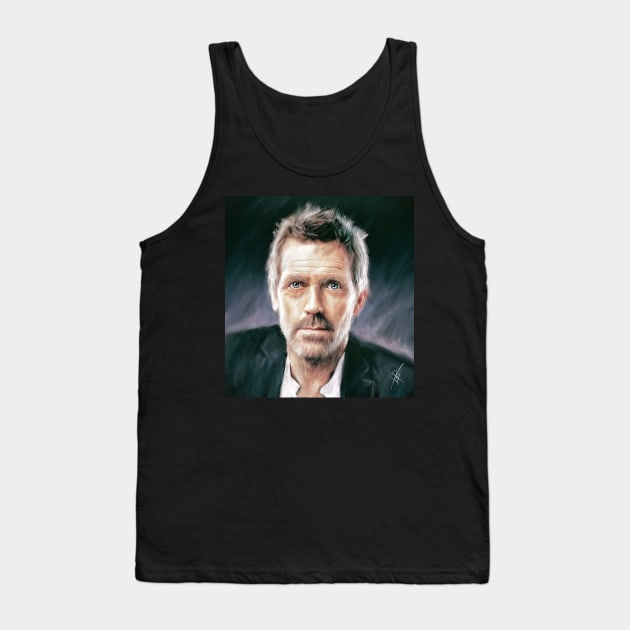 Sir James Hugh Calum Laurie - Pastel on Canvas Painting Tank Top by Fallenzeaphine